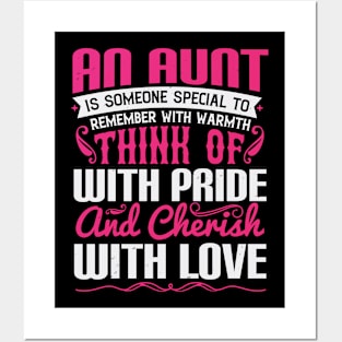 Womens Cute Auntie Gift An Aunt is Someone Special Posters and Art